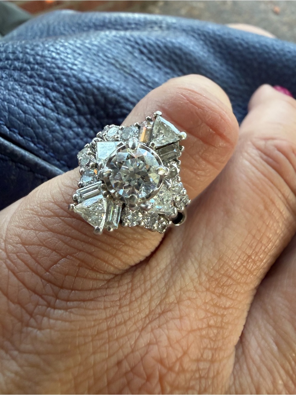 5ctw carat, white gold and platinum diamond wedding set